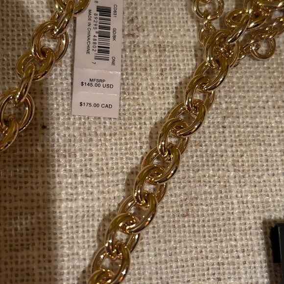 Coach Gold tone Chain Necklace with Padlock Pendant , Coach gold tone earrings. - Picture 7 of 12